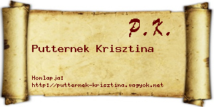 Putternek Krisztina névjegykártya